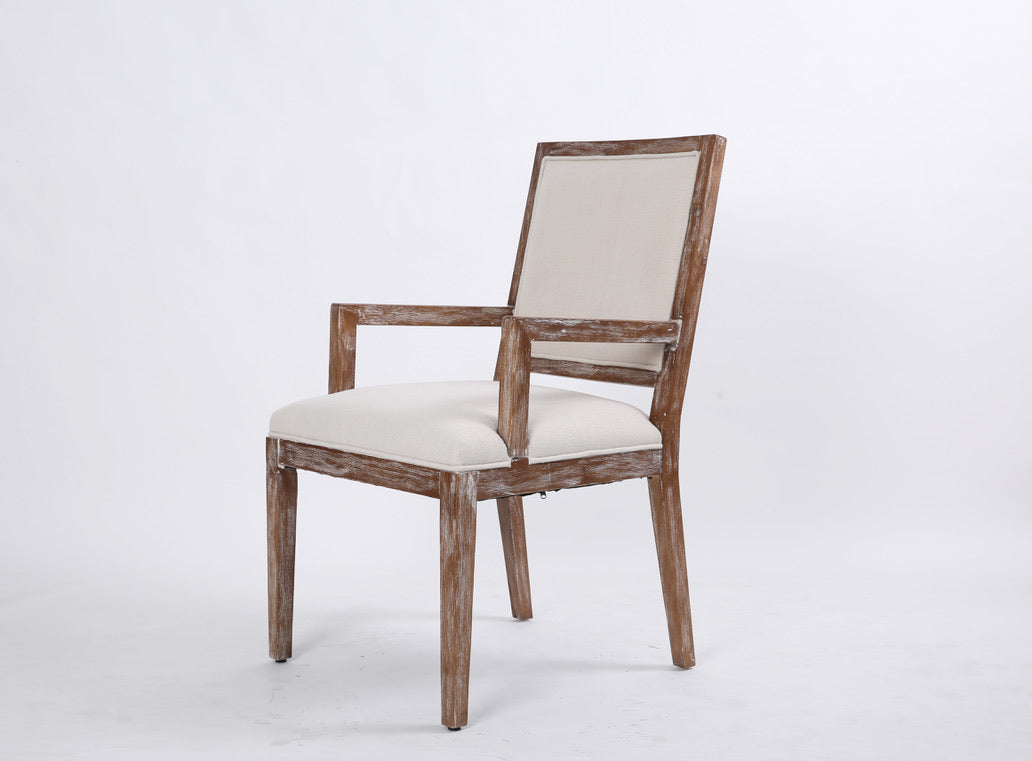 The Satine Chair, square with arms